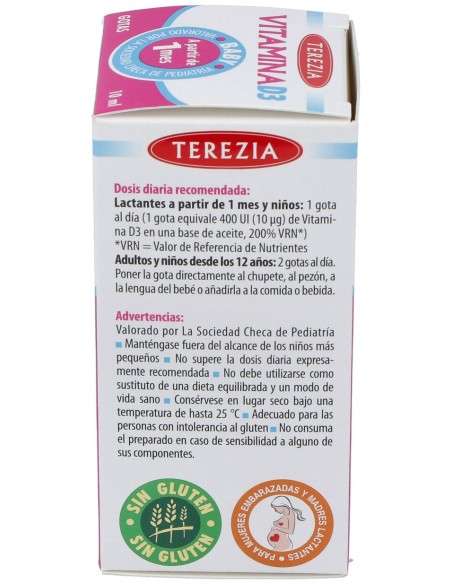 Terezia Vitamina D3 Gotas 10Ml