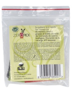 Pulsera Antimosquitos S Verde Citronela Bio
