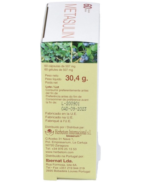 Bioserum Metasulin 60 Cáps.