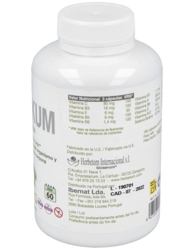 Bioserum Aminikum  180 Cápsulas