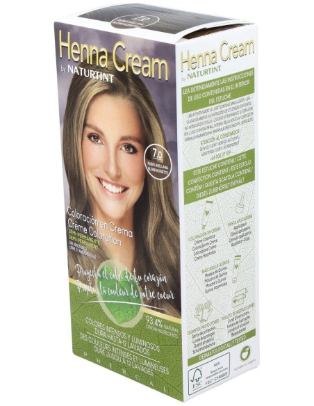 Naturtint Henna Cream 7.0 Rubio Avellana 110Ml