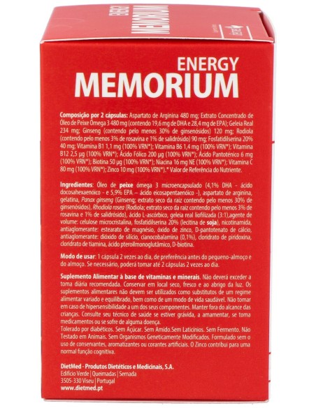 Dietmed Memorium Energy 60Caps