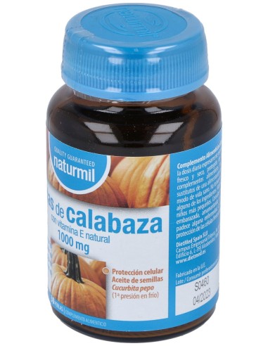 Naturmil Pepitas De Calabaza 1000 Mg 30 Perlas