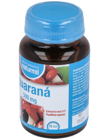 Naturmil Guarana 500 Mg 60 Comprimidos