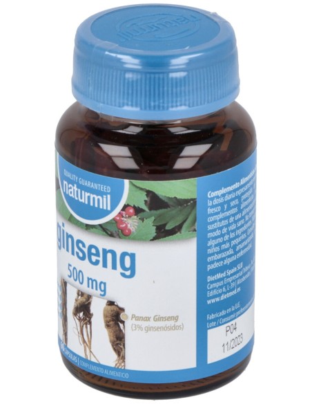 Naturmil Ginseng 500Mg 60 Capsulas