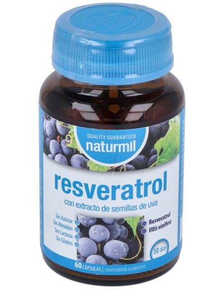 Naturmil Resveratrol Con Extracto De Semilla De Uva 60 Capsulas