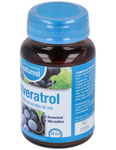 Naturmil Resveratrol Con Extracto De Semilla De Uva 60 Capsulas