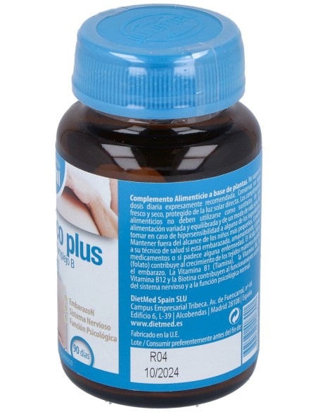 Naturmil Acido Folico Plus Vitaminas Complejo B 400 Ug 90 Compri