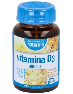 Naturmil Vitamina D3 4000Ui 60 Capsulas
