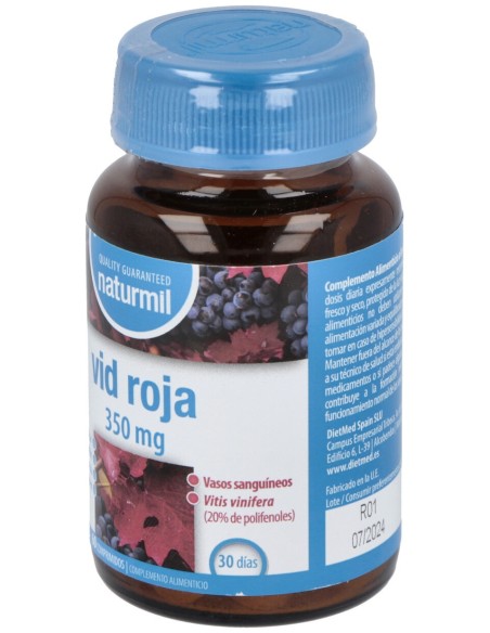 Naturmil Vid Roja 350 Mg 60 Comprimidos