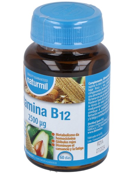 Naturmil Vitamina B12 2500Ug 60 Comprimidos