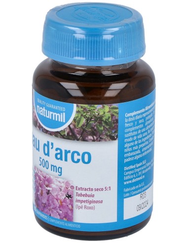 Naturmil Pau D,Arco (Ipe Roxo) 500 Mg 90...