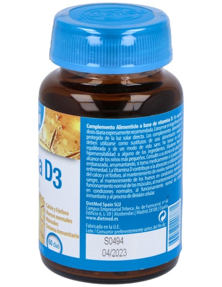 Naturmil Vitamina D3 4000Ui 60 Capsulas