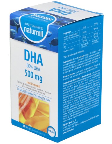 Naturmil Dha 500 Mg Sin Gluten 60 Capsulas