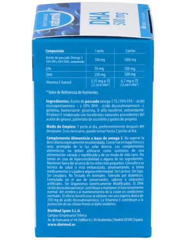 Naturmil Dha 500 Mg Sin Gluten 60 Capsulas
