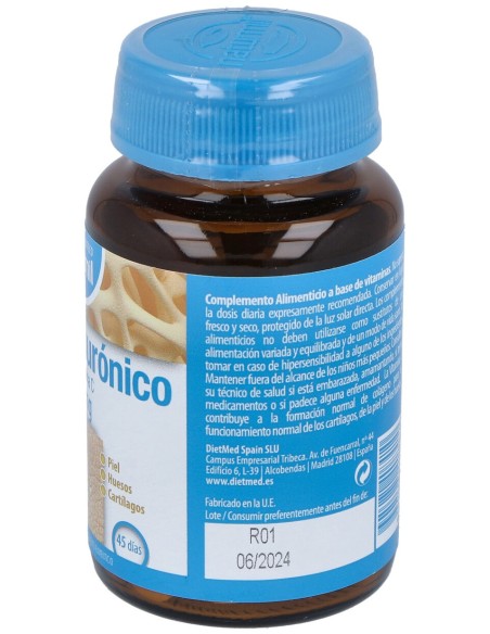 Naturmil Acido Hialuronico 120 Mg Con Vitamina C 45 Comprimidos