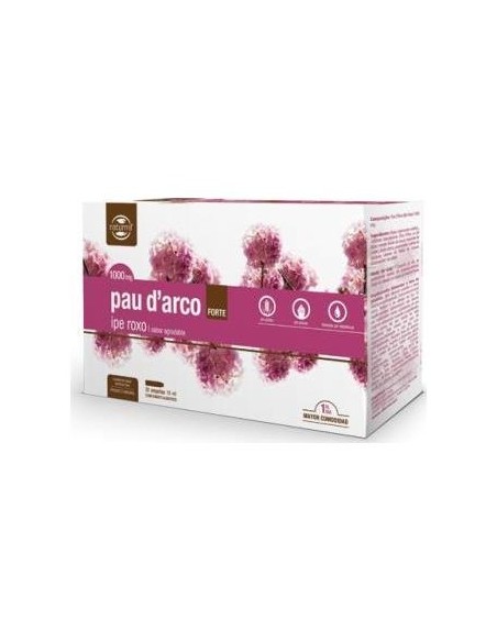 Naturmil Pau Arco Forte 1000 Mg Ipe Roxo 20 Ampollas De 15 Ml