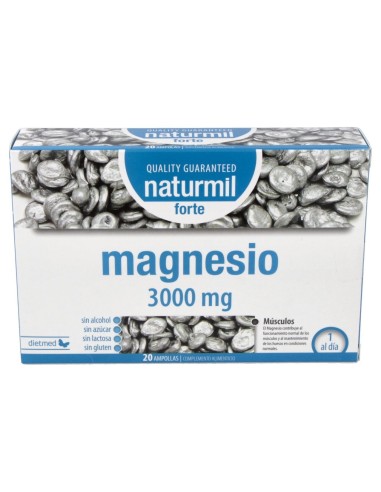 Naturmil Magnesio Forte 3000 Mg 20 Ampollas De...