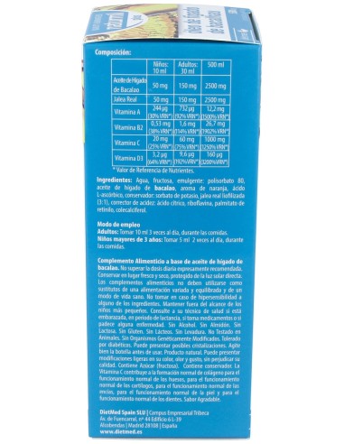 Dietmed Aceite Higado De Bacalao + Jalea Real...