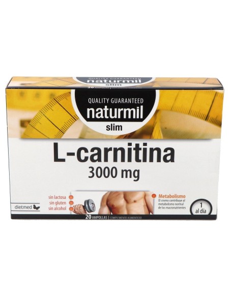 Naturmil L-Carnitina Strong 3000 Mg 20 Ampollas De 15 Ml