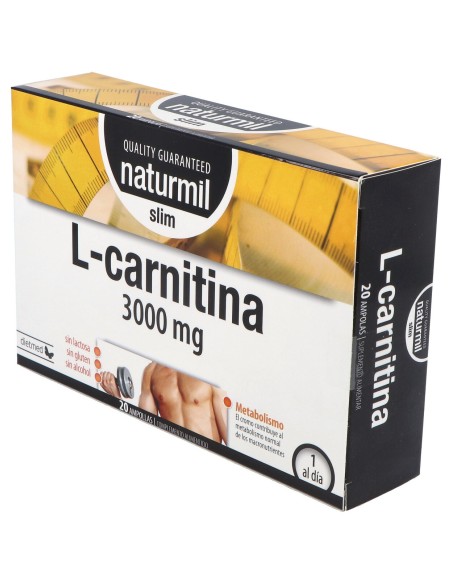 Naturmil L-Carnitina Strong 3000 Mg 20 Ampollas De 15 Ml