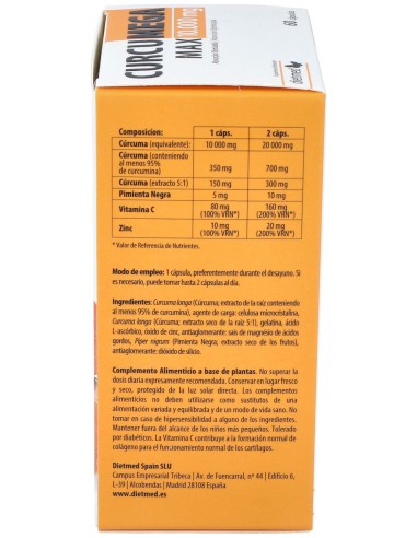 Dietmed Cúrcumax Complex 10.000 Mg 60Caps