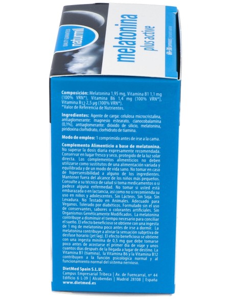 Naturmil Melatonina Plus Active 1,9Mg 60Comp