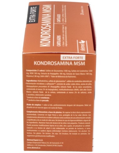 Dietmed Kondrosamina Msm Extra Forte Piña 20...