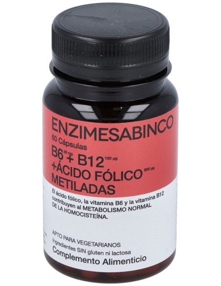 Enzime Sabinco B6 + B12 + Acido Folico Metiladas 60Caps