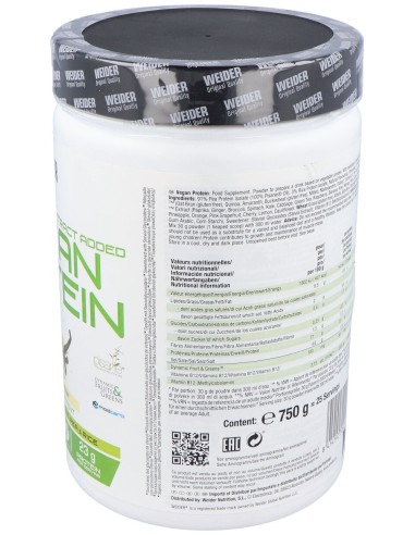 Weider Vegan Protein Vainilla 750Gr.