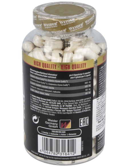Weider Bcaa L-Glutamina 180Cap.