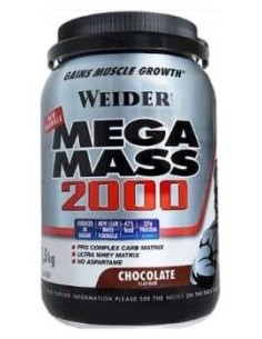 Weider Mega Mass 2000 Chocolate 1,5Kg.