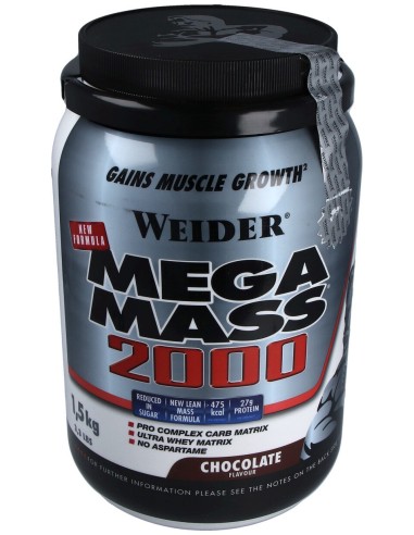 Weider Mega Mass 2000 Chocolate 1,5Kg.
