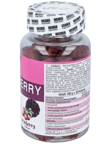 Weider Cranberry Extract Arandano 60Gummies.