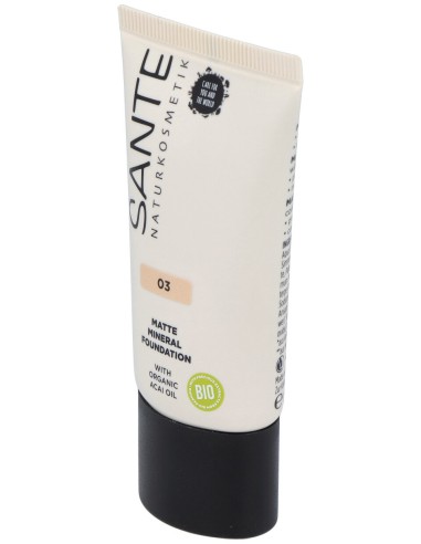 Maquillaje Fluido Mineral Mate 03 Neutra Beige 30M