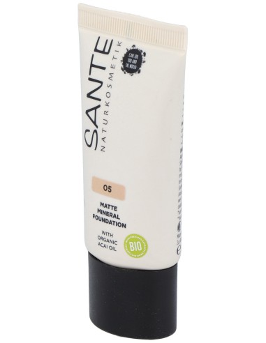 Maquillaje Fluido Mineral Mate 05 Warm Honey 30Ml.