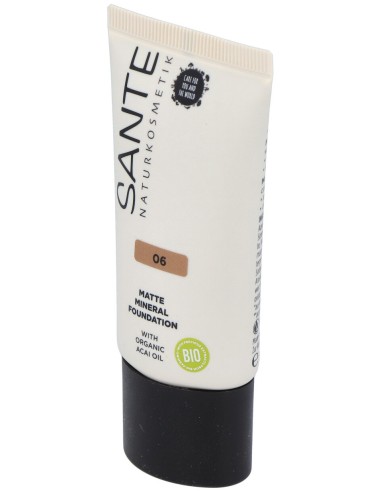 Maquillaje Fluido Mineral Mate 06 Warm Caramel 30M