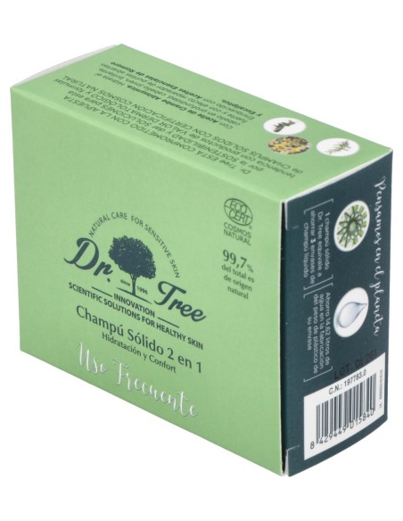 Dr. Tree Champú Sólido 2 En 1 Uso Frecuente 75G