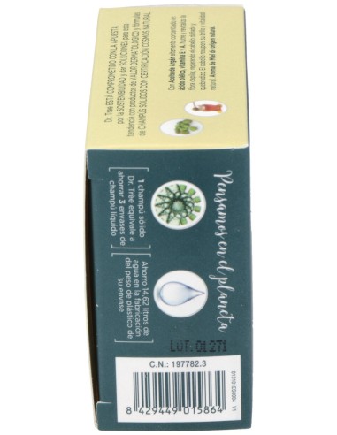 Dr. Tree Champú Sólido 2 En 1 Nutrición 75G