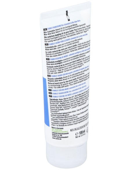 Crema De Manos Family Calendula-Aloe 100Ml. Bio