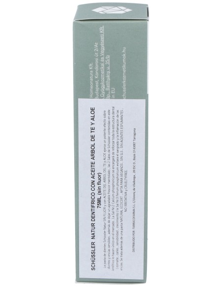 Schüssler Natur Dentifrico Con Aceite Arbol De Te Y Aloe 75Ml (Sin Fluor)