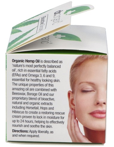Dr Organic Crema Rescate 24 H De Cáñamo 50Ml