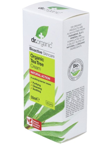 Crema Antiseptica Arbol Del Te Organico 50Ml.