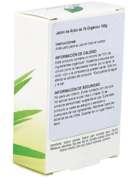 Jabon En Pastilla Arbol Del Te Organico 100Gr.