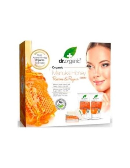 Dr Organic Set Reparador Y Restaurador De Miel De Manuka