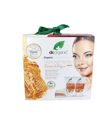 Dr Organic Set Reparador Y Restaurador De Miel...