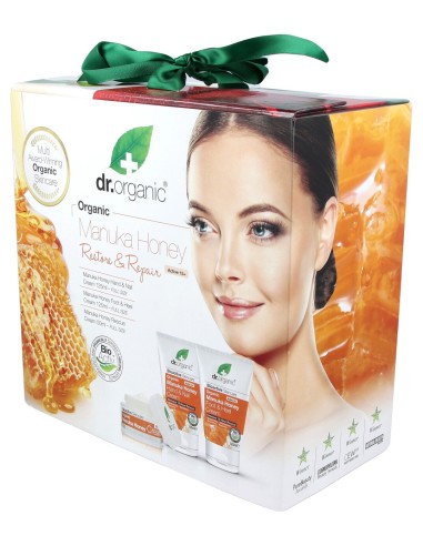 Dr Organic Set Reparador Y Restaurador De Miel...