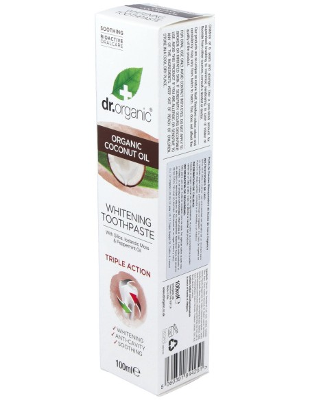 Pasta De Dientes Aceite De Coco Organico 100Ml.