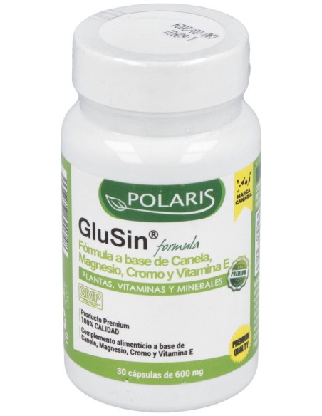 Glusin (Canela + Magnesio) 600Mg. 30Cap.
