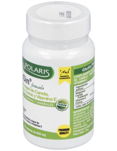 Glusin (Canela + Magnesio) 600Mg. 30Cap.